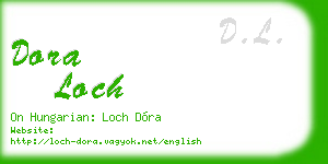 dora loch business card